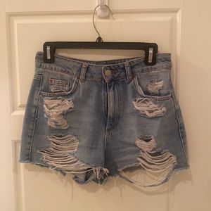 Top shop Mom Jean Shorts High Rise size 4